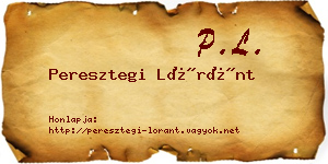 Peresztegi Lóránt névjegykártya