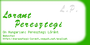 lorant peresztegi business card
