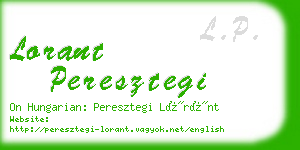 lorant peresztegi business card
